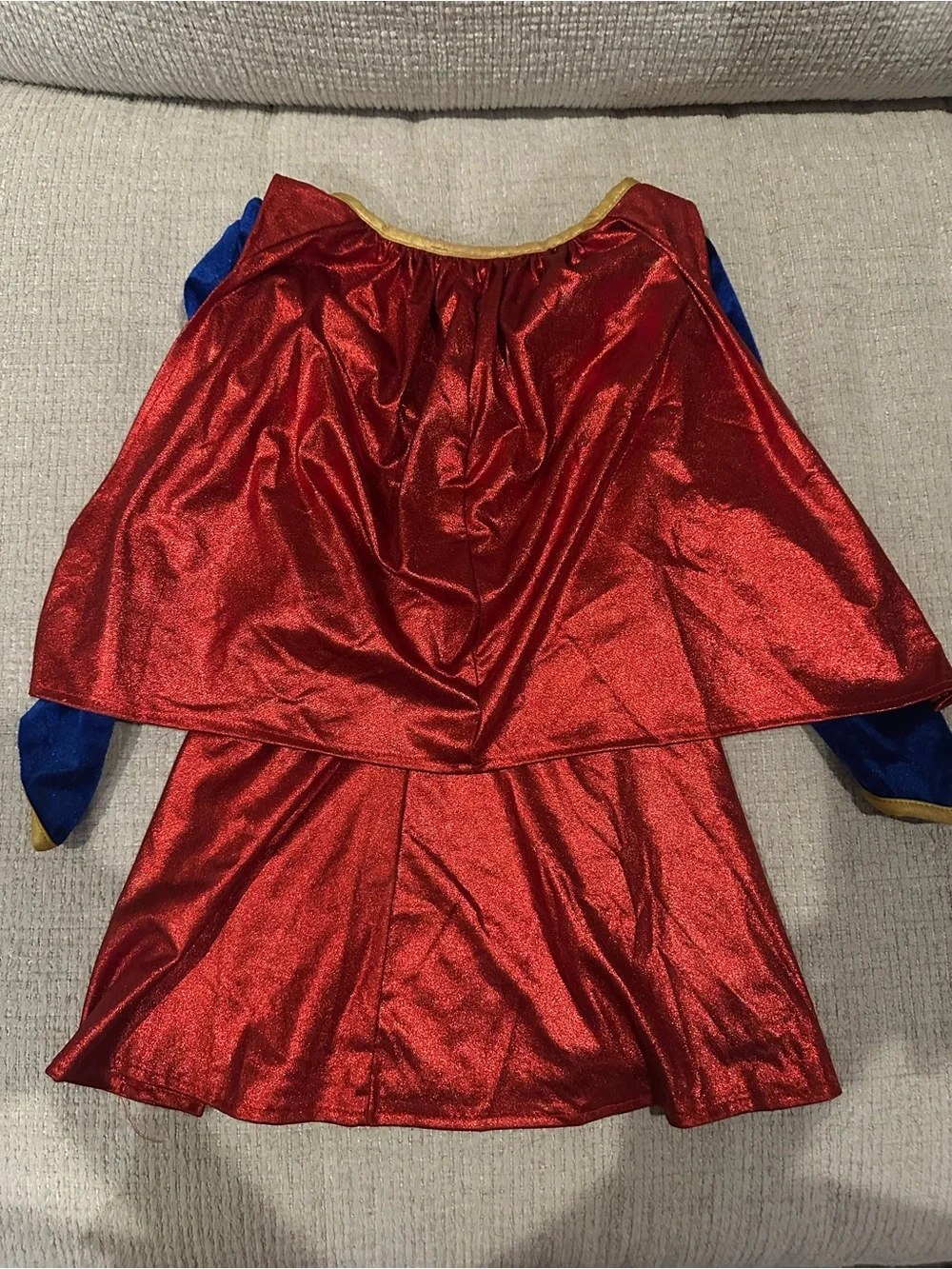Girls Blue and Red Supergirl Costume Dress Size Small